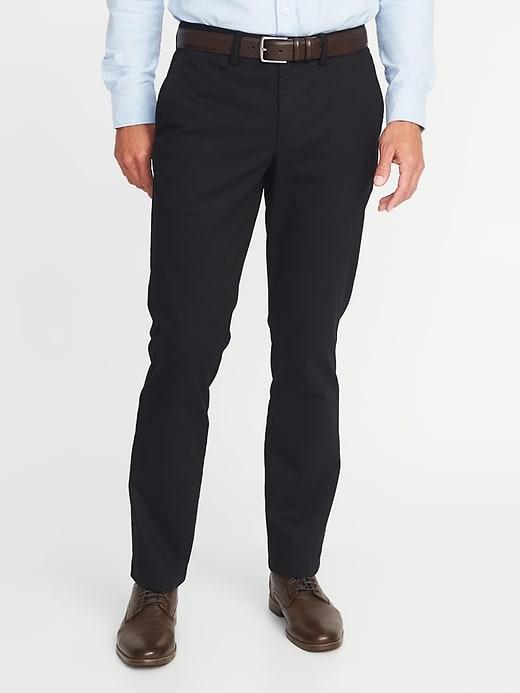 Old Navy Mens Straight Ultimate Built-in Flex Non-iron Pants For Men Black Size 28w