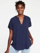 Old Navy Lightweight Cocoon Top For Women - Lost At Sea Navy