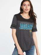 Old Navy Womens Nfl Team Sleeve-stripe Tee For Women Jaguars Size M