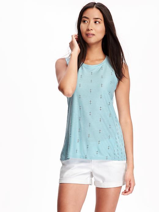 Old Navy Relaxed Printed Muscle Tank For Women - Break Point