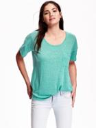 Old Navy Linen Blend Boyfriend Tee - Bolinas Bay