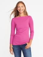 Old Navy Classic Semi Fitted Tee For Women - Cosmos Pink