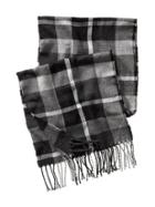 Old Navy Mens Plaid Scarf Size One Size - Black Plaid