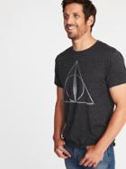 Old Navy Mens Harry Potter Deathly Hallows Tee For Men Dark Charcoal Gray Size Xl
