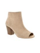 Old Navy Sueded Ankle Peep Toe Booties For Women - Sand