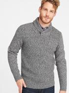 Old Navy Mens Shawl-collar Sweater For Men Heather Gray Size Xl