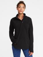 Old Navy Go Warm Micro Fleece 1/4 Zip Pullover For Women - Black