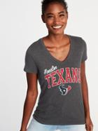 Old Navy Womens Nfl Team Graphic V-neck Tee For Women Houston Texans Size S