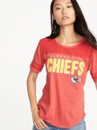Old Navy Womens Nfl Team Sleeve-stripe Tee For Women Chiefs Size Xl
