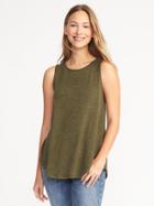 Old Navy Womens Luxe Soft-spun High-neck Swing Tank For Women Hunter Pines Size S