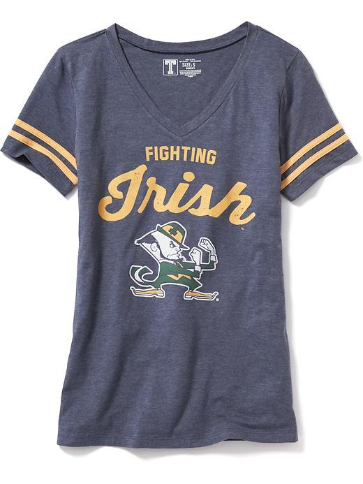 Old Navy College Team Graphic V Neck Tee For Women - Notre Dame