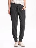 Old Navy Womens French Terry Joggers Size Xs Tall - Charcoal Heather