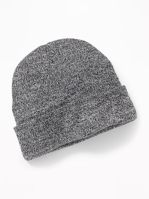 Old Navy Mens Sweater-knit Beanie For Men Grey Marl Size One Size