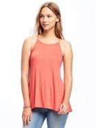 Old Navy High Neck Swing Tank For Women - Coral Tropics