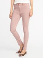 Old Navy Womens High-rise Sateen Rockstar Pop-color Jeans For Women Pink Salt Size 16