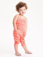 Old Navy Printed Capri Jumpsuit - Coral Print