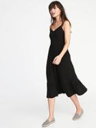 Old Navy  Fit & Flare Cami Midi Dress For Women Black Size Xs