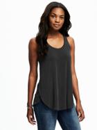 Old Navy Sueded Double Scoop Tank For Women - Black