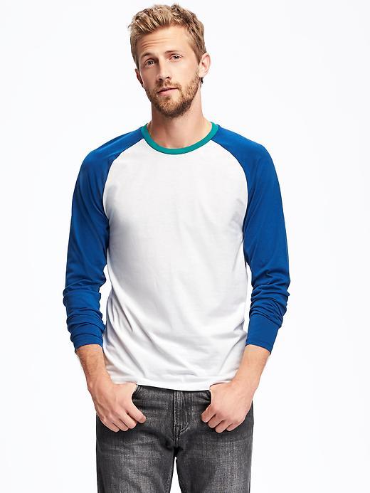 Old Navy Soft Washed Raglan Tee For Men - Royal Blue Monday