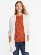 Old Navy Open Front Long Line Cardi For Women - Light Gray