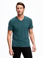 Old Navy Soft Washed V Neck Tee For Men - Wild Evergreen
