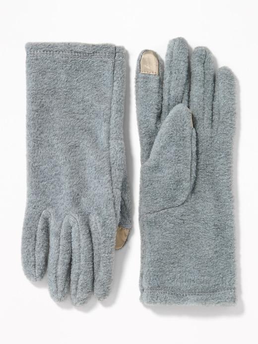 Old Navy Womens Go-warm Performance Fleece Gloves For Women Gray Size One Size