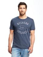 Old Navy Garment Dyed Crew Neck Tee For Men - Ink Blue