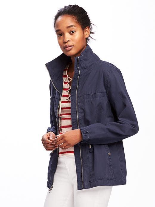 Old Navy Twill Field Jacket For Women - Classic Navy