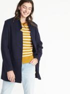 Old Navy Womens Brushed-knit Coat For Women Lost At Sea Navy Size M