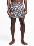 Old Navy Printed Boxer Shorts For Men - White Palm Print