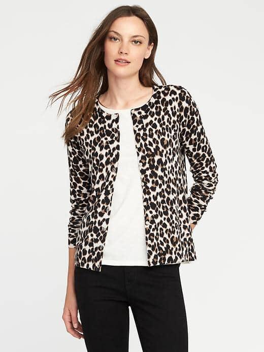 Old Navy Classic Cheetah Print Cardi For Women - Cheetah