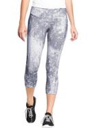 Old Navy Womens Active Printed Compression Capris 20&quot; - Bright White 2