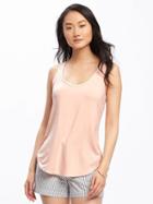 Old Navy Luxe Curved Hem Tank For Women - Peach Gelato