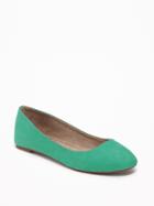 Old Navy Womens Sueded Ballet Flats For Women Kelly Green Size 6