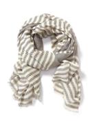 Old Navy Patterned Linear Scarf For Women - Black/white Stripe