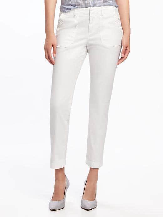 Old Navy Utility Pixie Chinos For Women - Bright White