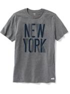 Old Navy New York Graphic Tee For Men - Dark Heather Gray