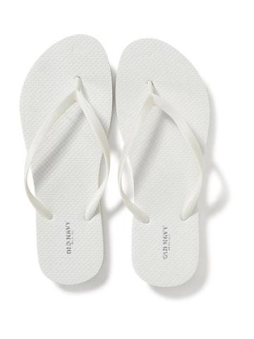 Old Navy Womens Classic Flip-flops For Women White Size 6