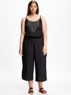 Old Navy Wide Leg Plus - Black Print