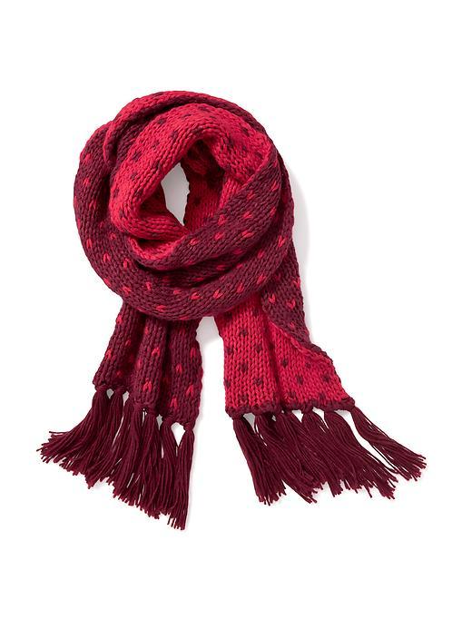 Old Navy Jacquard Fringe Scarf For Women - Tan Combo