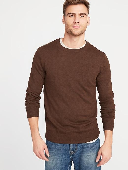 Old Navy Mens Crew-neck Sweater For Men Brown Heather Size Xs