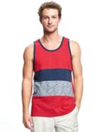 Old Navy Color Blocked Tank For Men - Robbie Red