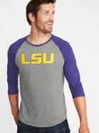 Old Navy Mens College-team Raglan-sleeve Tee For Men Lsu Size M