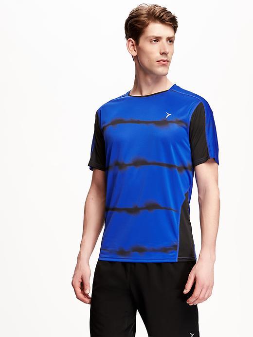 Old Navy Go Dry Cool Micro Texture Performance Tee For Men - Prize Winner Polyester