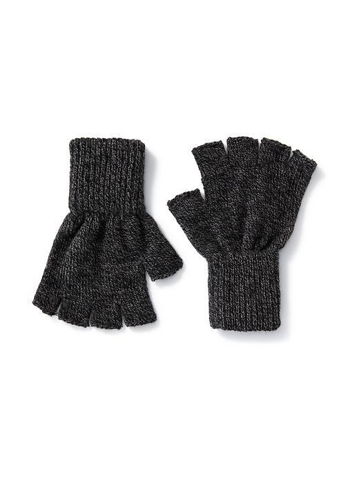 Old Navy Sweater Knit Fingerless Gloves For Men - Grey Marl