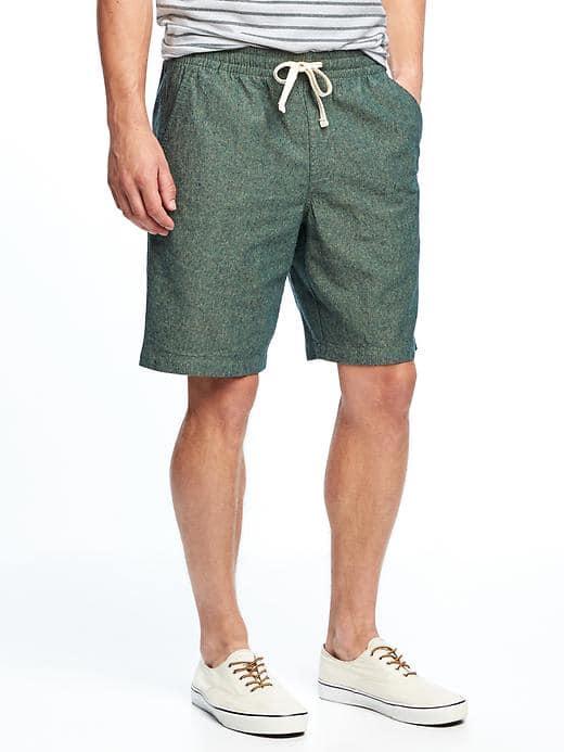 Old Navy Linen Blend Drawstring Shorts For Men 9 - Sage Of Aquarius