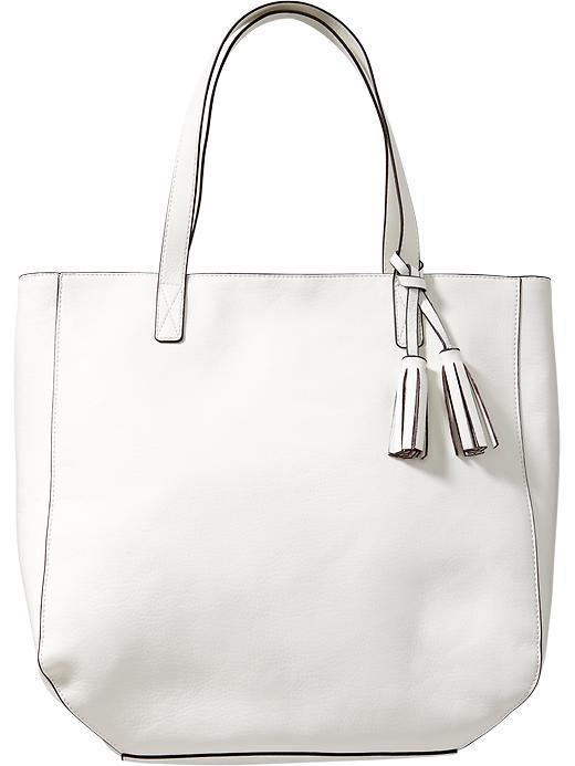Old Navy Old Navy Womens Tassel Zip Totes - White