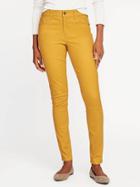 Old Navy Mid Rise Rockstar Sateen Jeans For Women - Gold Bars