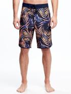 Old Navy Palm Printed Board Shorts For Men 10 - Bluer Than Blue