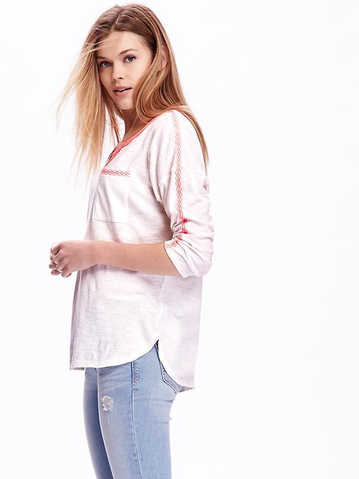 Old Navy Oversized Embroidered Dolman Sleeve Top - Creme De La Creme